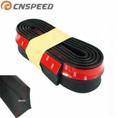 CNSPEED New 2.5m Length Exterior Front Bumper Lip Kit Car Rubber Bumper Seal Strip